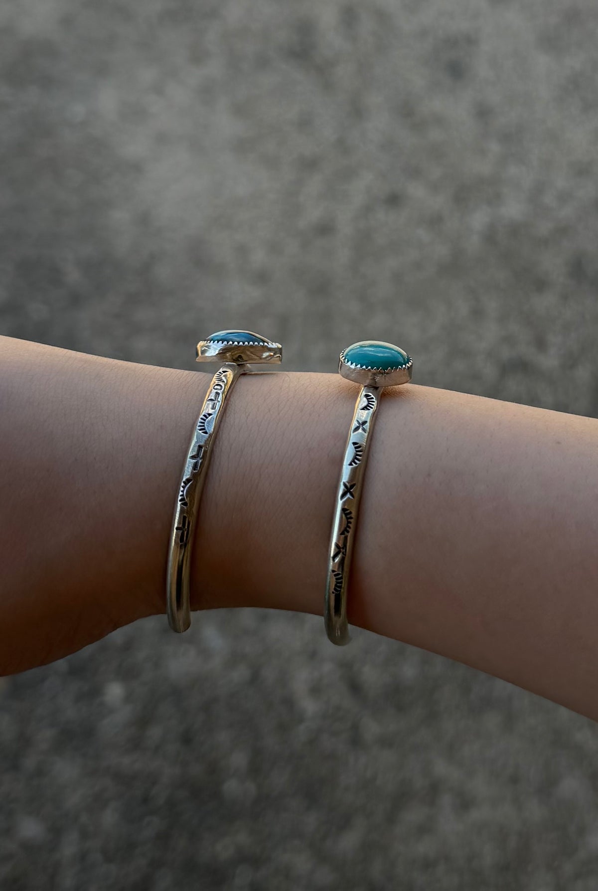 Round Turquoise Cuff