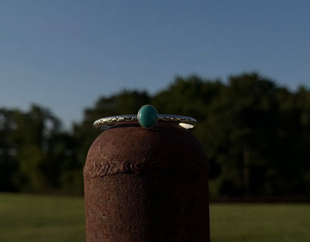 Round Turquoise Cuff